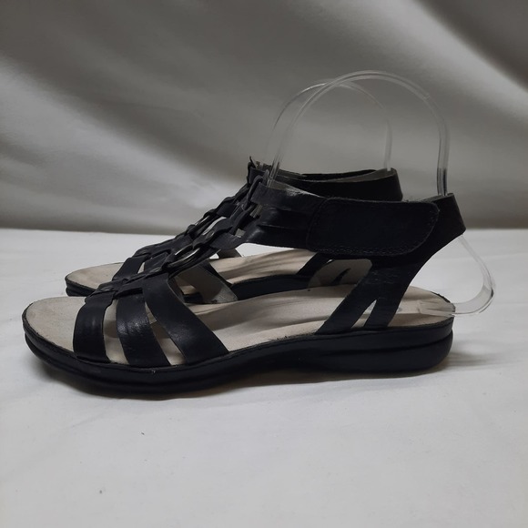Pure sole Darla leather black ankle strap sandal 7 - Picture 2 of 7